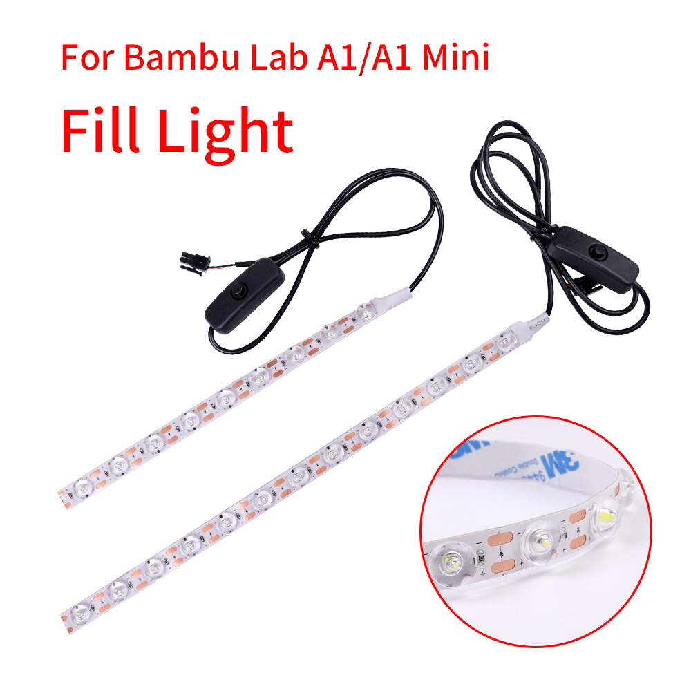 Whitening Strip 3D - อัปเกรดสำหรับ Bambu Lab A1/A1mini แถบไฟ LED