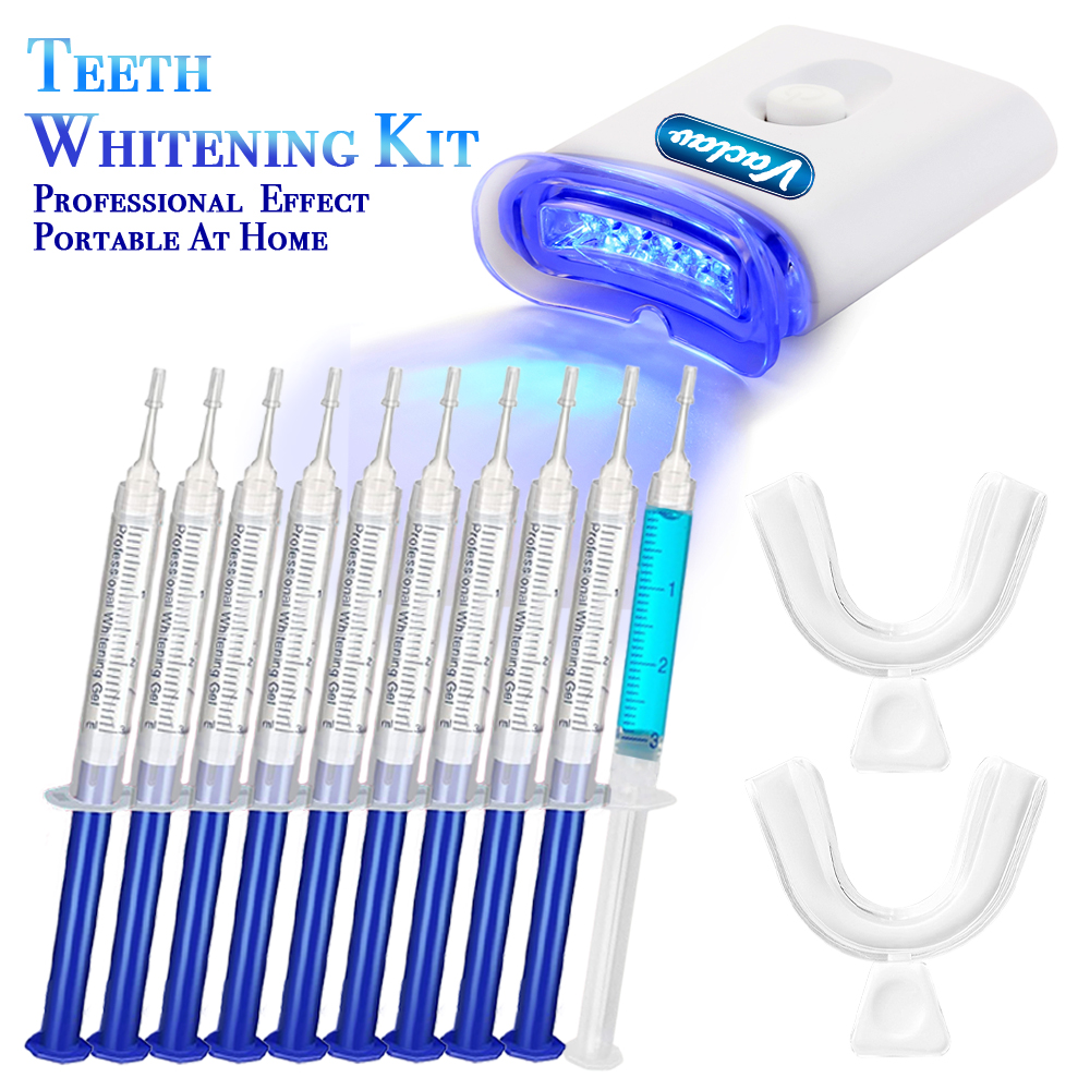 Teeth Whitening Baking Soda - เจลฟอกสีฟันมิ้นท์แบบเข็มฉีดยา ชุดฟอกสีฟันที่บ้าน ไฟฟอกสีฟัน LED โคมไฟฟอกสีฟัน ไฮโดรเจนเปอร์ออกไซด์