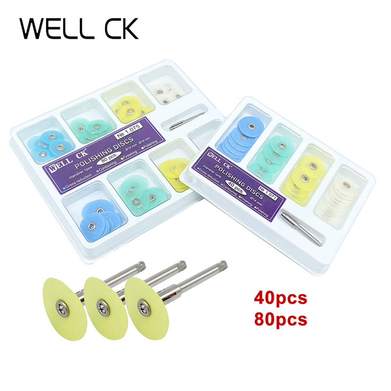 Teeth Whitening Kit Professional - WELL CK 40/80 ชิ้นทันตกรรมแผ่นขัด Gross ลด