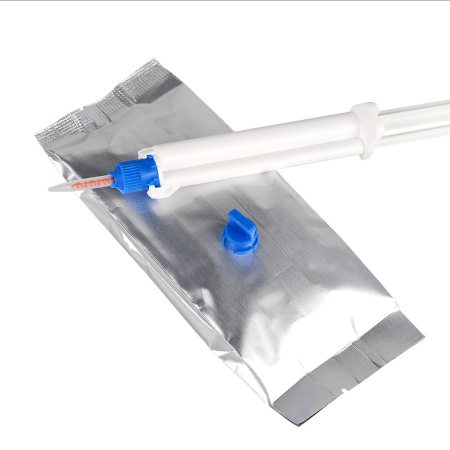 Teeth Whitening Gingival Barrier - เจลฟอกสีฟันแบบกระบอกฉีดยาสองหัว พร้อมแผ่นปิดสองชั้น อุปกรณ์ทำฟัน สารฟอกสีฟัน 35% เจลฟอกสีฟัน