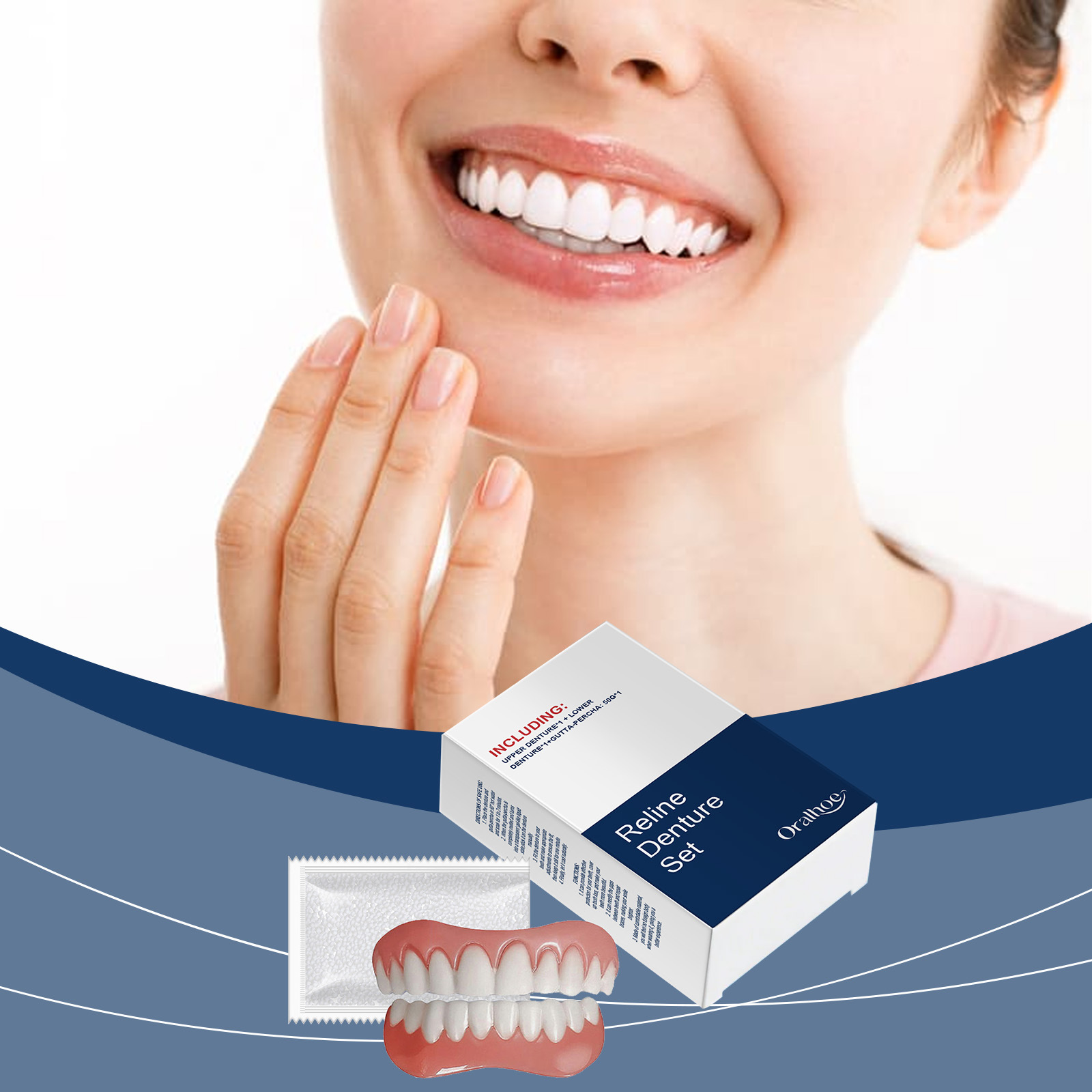 Teeth Whitening Veneers - ฟันปลอม ฟันเทียม ฟันปลอมชั่วคราว ฟันปลอมจำลอง ที่รัดฟัน ฟันปลอมบน