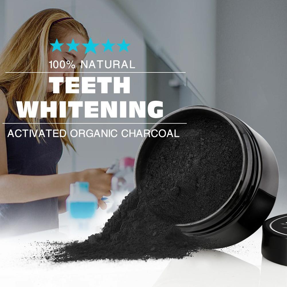 Teeth Whitening Activated Organic Charcoal - ผงฟอกสีฟัน ชาร์โคลธรรมชาติออร์แกนิก ยาสีฟันจากไม้ไผ่ ผงทำความสะอาดฟันด้วยชาร์โคล ขจัดคราบหินปูนและคราบพลัค