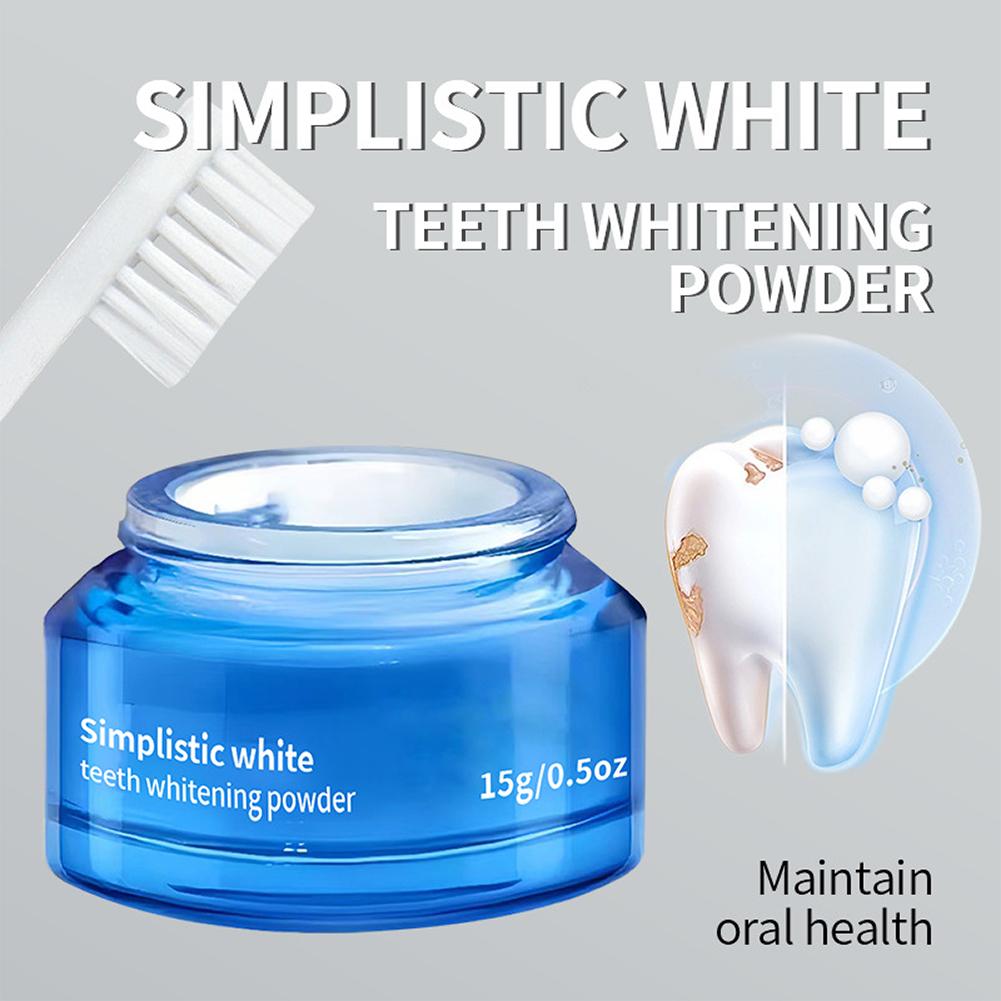 Teeth Whitening Zimba - ผงฟอกฟันขาวสูตรเรียบง่าย ช่วยลดคราบเครื่องดื่มที่ฝังแน่นและคราบพลัค พร้อมให้ลมหายใจสดชื่นยาวนาน