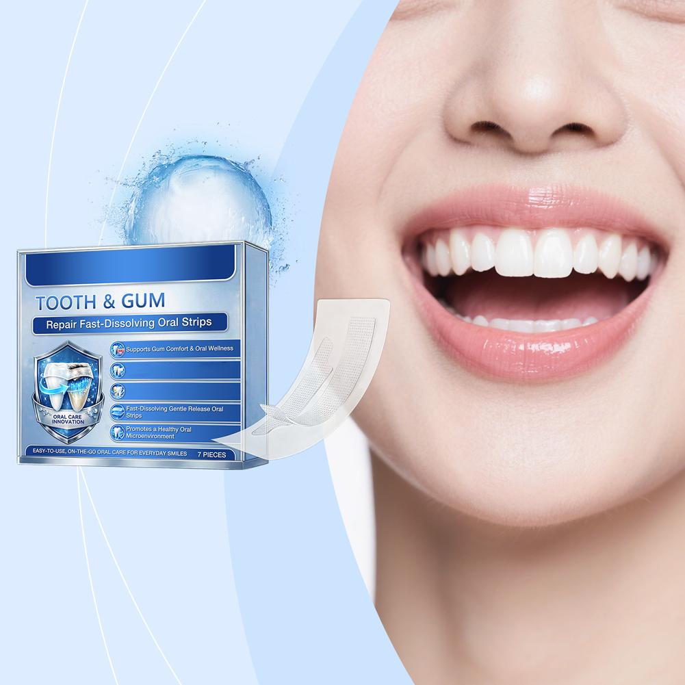 Teeth Whitening Veneers - แผ่นฟอกสีฟัน 7 ชิ้น ชุดฟอกสีฟัน ดูแลสุขภาพช่องปาก สำหรับฟันปลอม