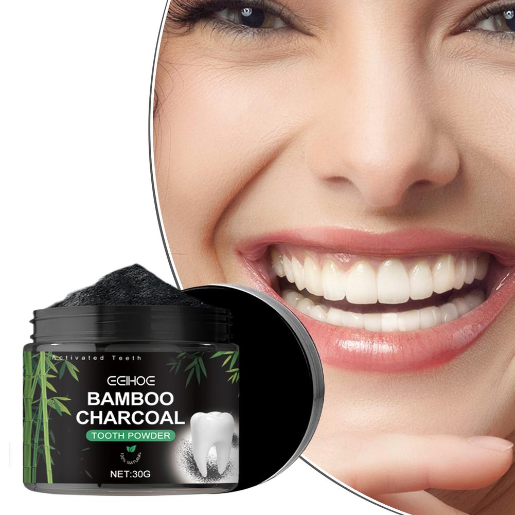 Teeth Whitening Zimba - ผงฟอกฟันขาว, ผงทำความสะอาดฟันล้ำลึกด้วยถ่านกัมมันต์, น้ำยาขจัดคราบฟัน, ลมหายใจสดชื่นจากธรรมชาติ