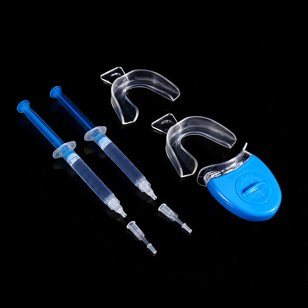 Teeth Whitening Bleaching Kit - 6 pcs ใช้ทันตกรรมชุดฟอกสีฟัน 3ml เจลฟอกสีฟันถาดฟัน Whitener