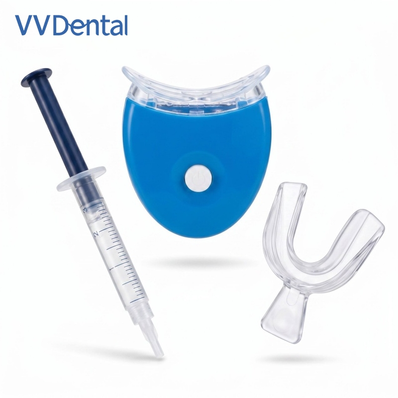 Teeth Whitening Bleaching Kit - ชุดฟอกสีฟันแบบพกพา พร้อมหลอดไฟ LED เร่งกระบวนการฟอกสีฟัน 1 หลอด
