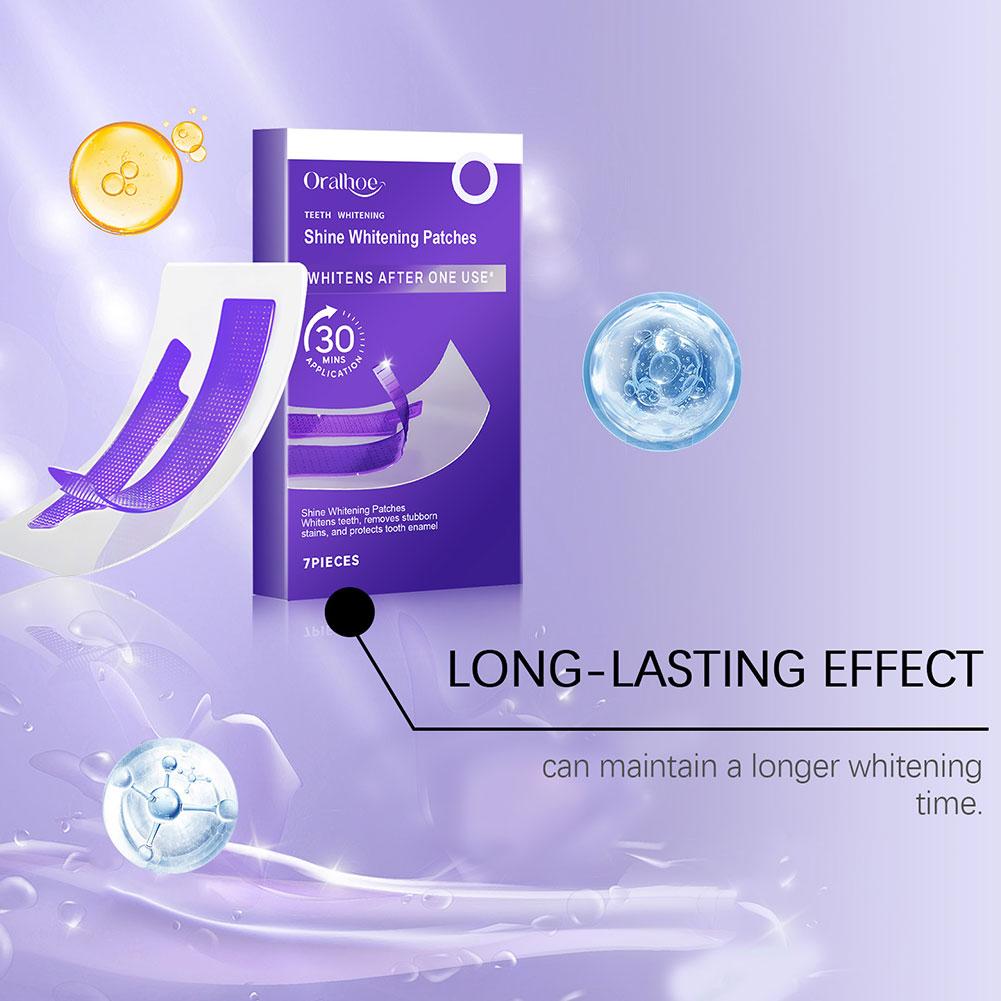 แผ่นฟอกฟันขาวสีม่วง 7 ชิ้น ชุด - Teeth Whitening Bleaching Kit บทวิจารณ์และราคา