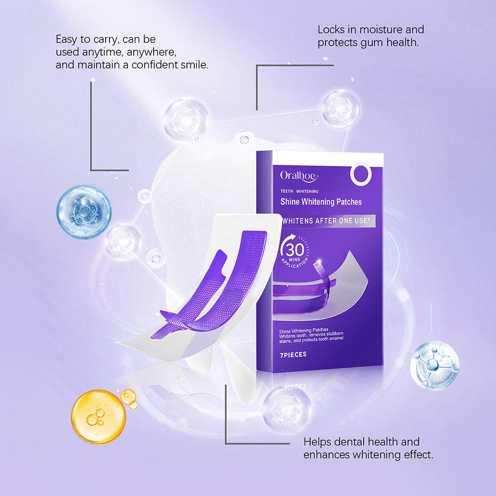 แผ่นฟอกฟันขาวสีม่วง 7 ชิ้น ชุด - Teeth Whitening Bleaching Kit บทวิจารณ์และราคา