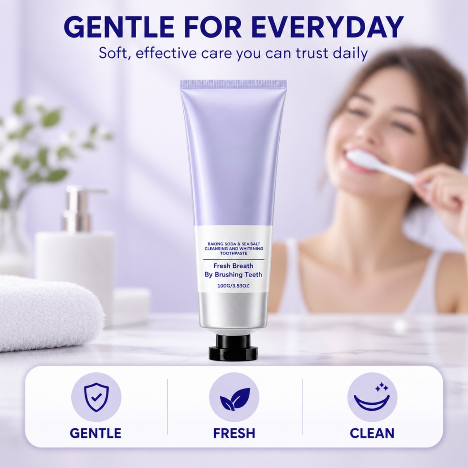 ยาสีฟันเบกกิ้งโซดาผสมเกลือทะเล - Teeth Whitening Baking Soda บทวิจารณ์และราคา