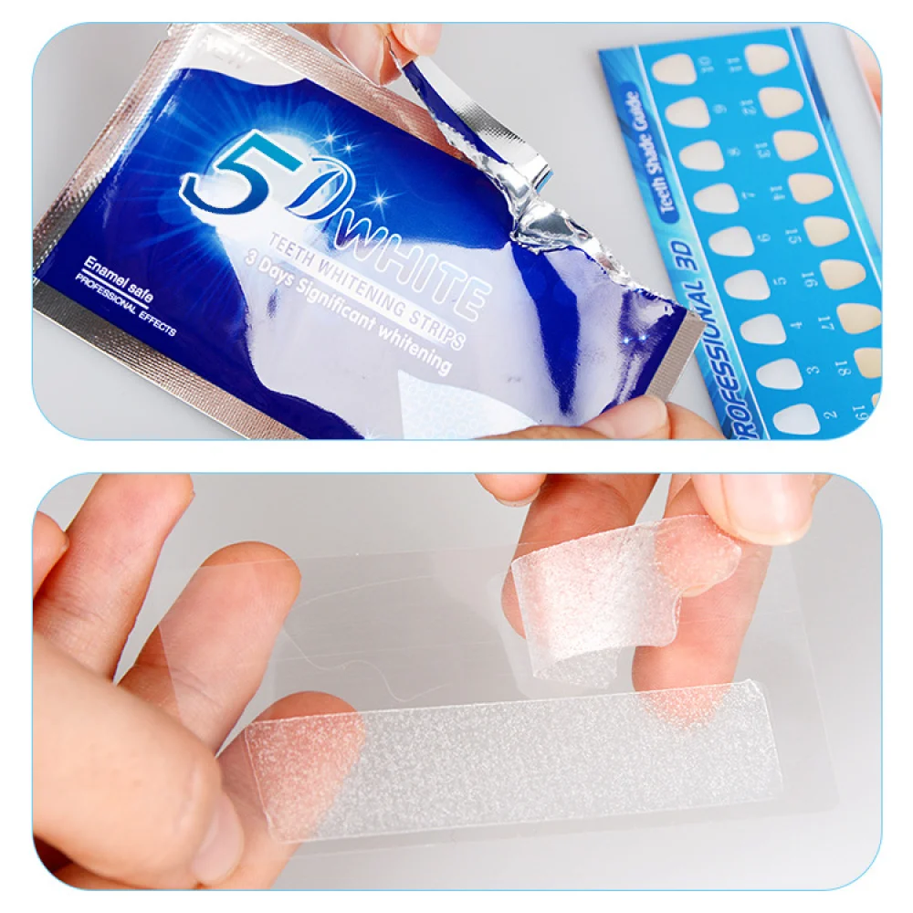แผ่นฟอกสีฟัน 2box 3D/5D/9D ชุด - Whitening Strip 3D บทวิจารณ์และราคา