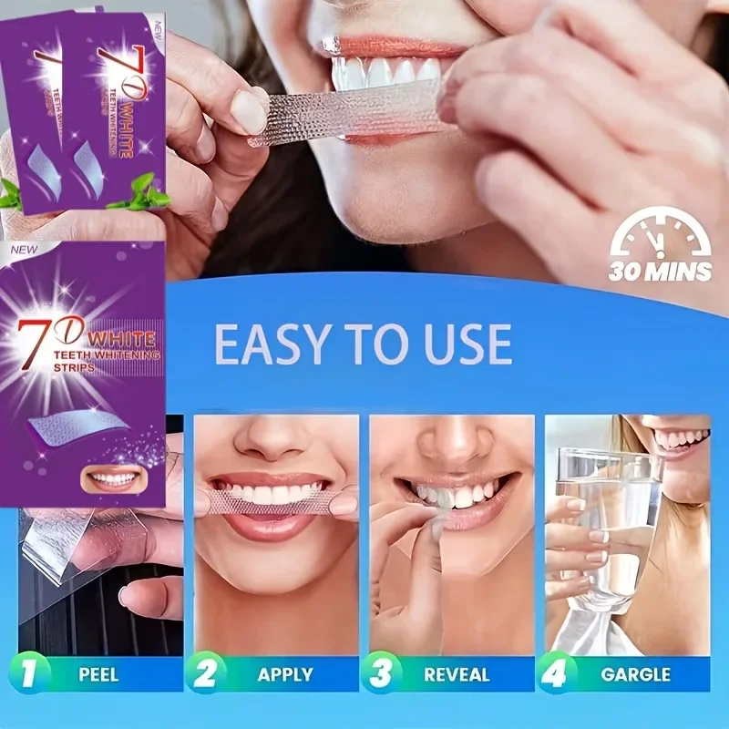 แผ่นฟอกสีฟันแบบใหม่ ช่วยให้ฟัน - Whitening Strip 3D บทวิจารณ์และราคา