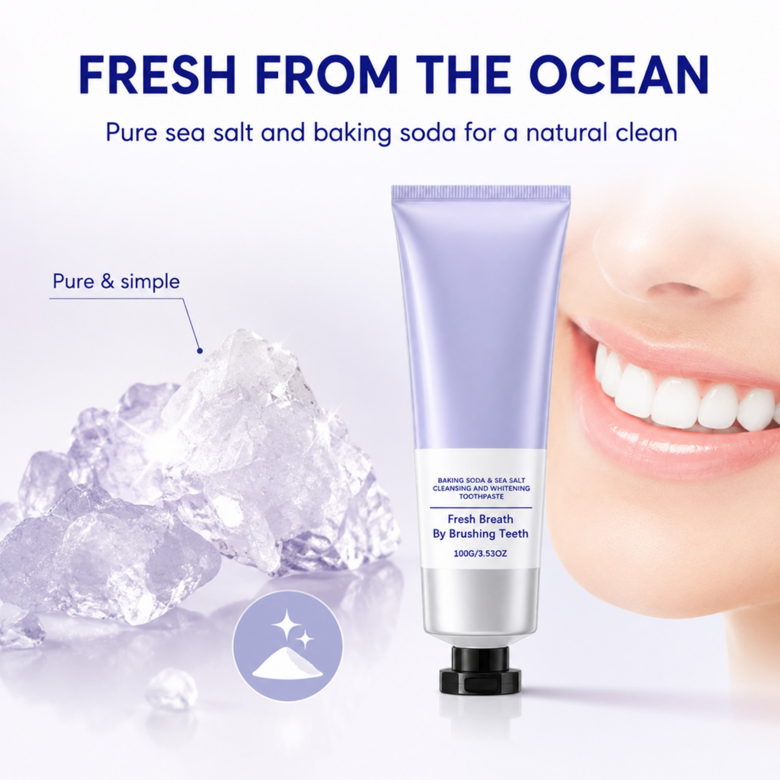 ยาสีฟันเบกกิ้งโซดาผสมเกลือทะเล - Teeth Whitening Baking Soda บทวิจารณ์และราคา
