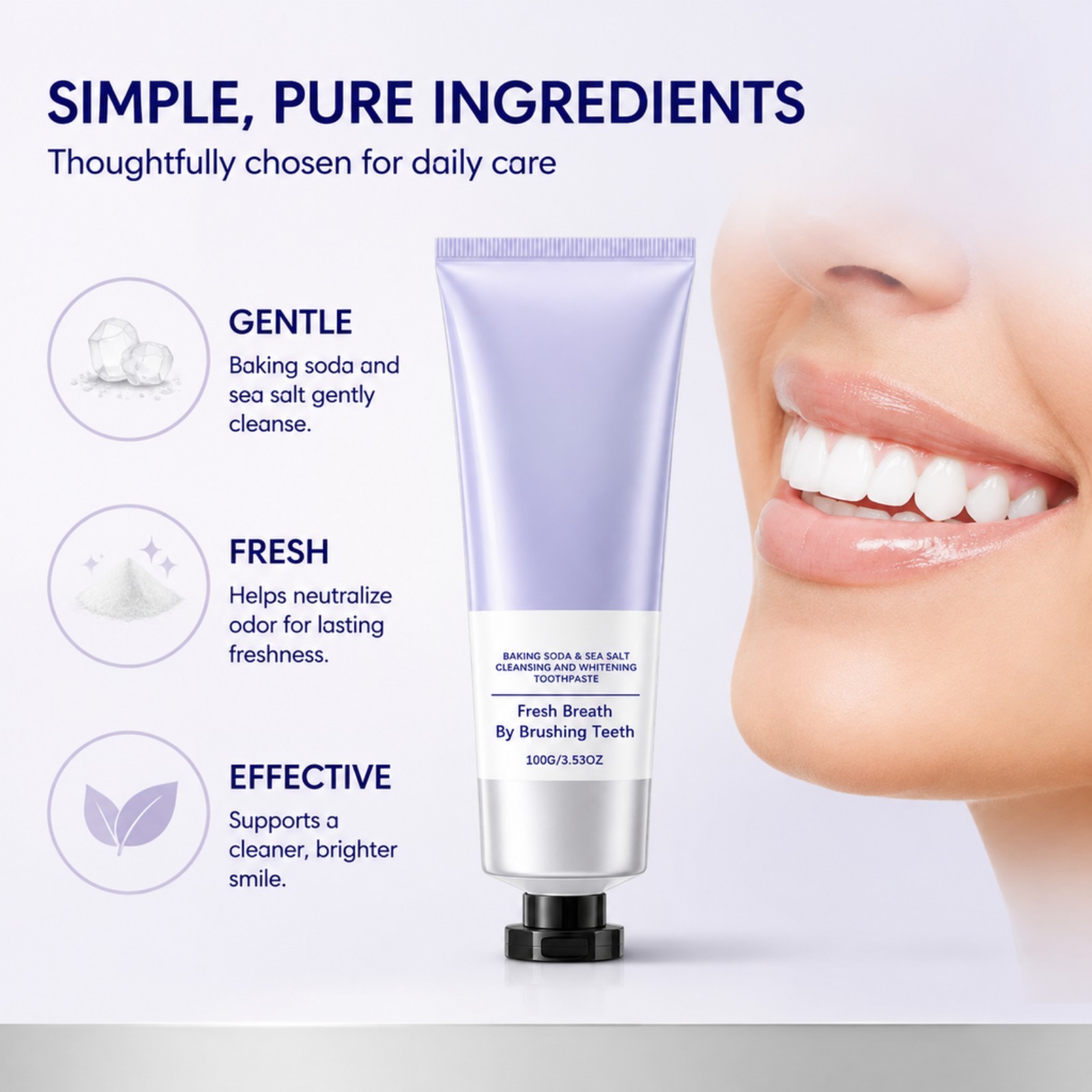 ยาสีฟันเบกกิ้งโซดาผสมเกลือทะเล - Teeth Whitening Baking Soda บทวิจารณ์และราคา