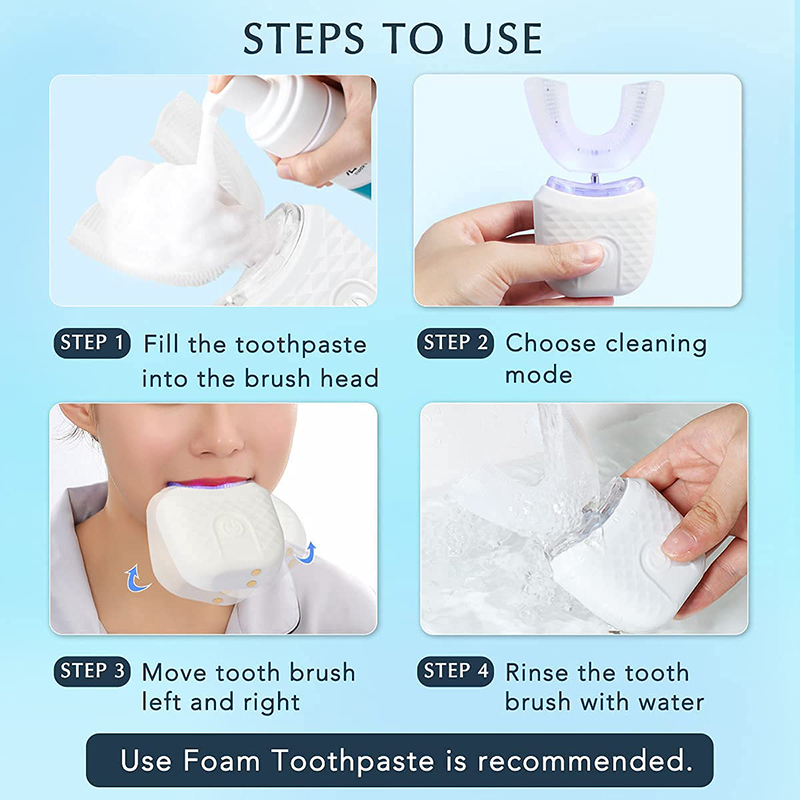 ไฟฟอกสีฟันรูปตัวยูแบบชาร์จได้  - Teeth Whitening From Home บทวิจารณ์และราคา