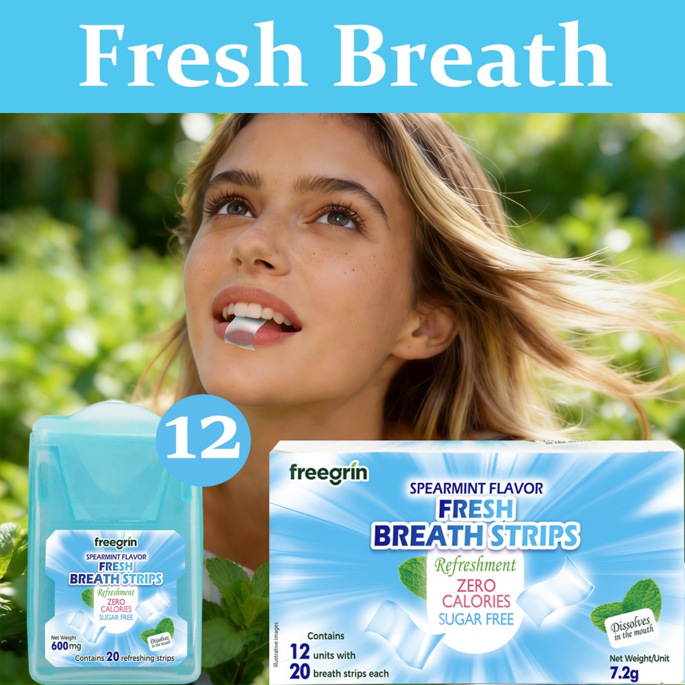 แผ่นอมรสเปียร์มิ้นต์ FREEGRIN  - Teeth Whitening Fast บทวิจารณ์และราคา