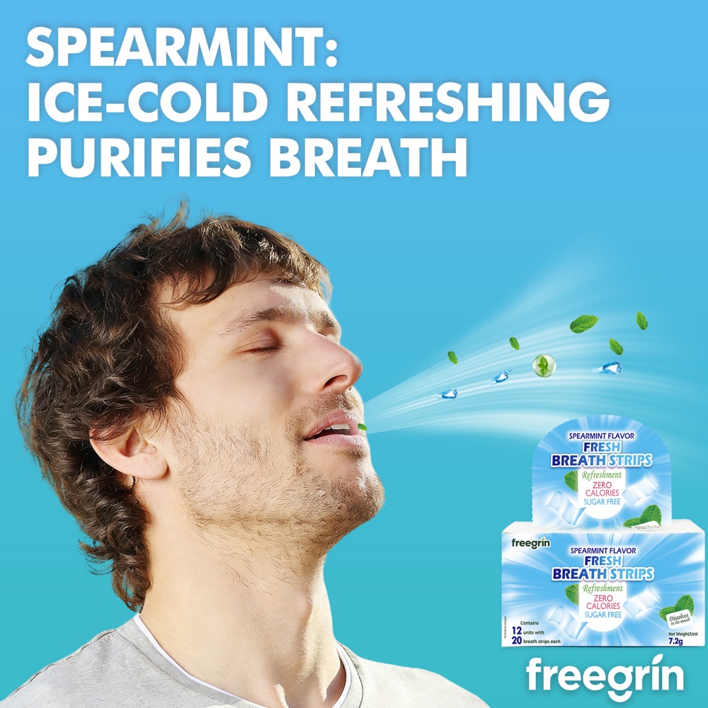 แผ่นอมรสเปียร์มิ้นต์ FREEGRIN  - Teeth Whitening Fast บทวิจารณ์และราคา