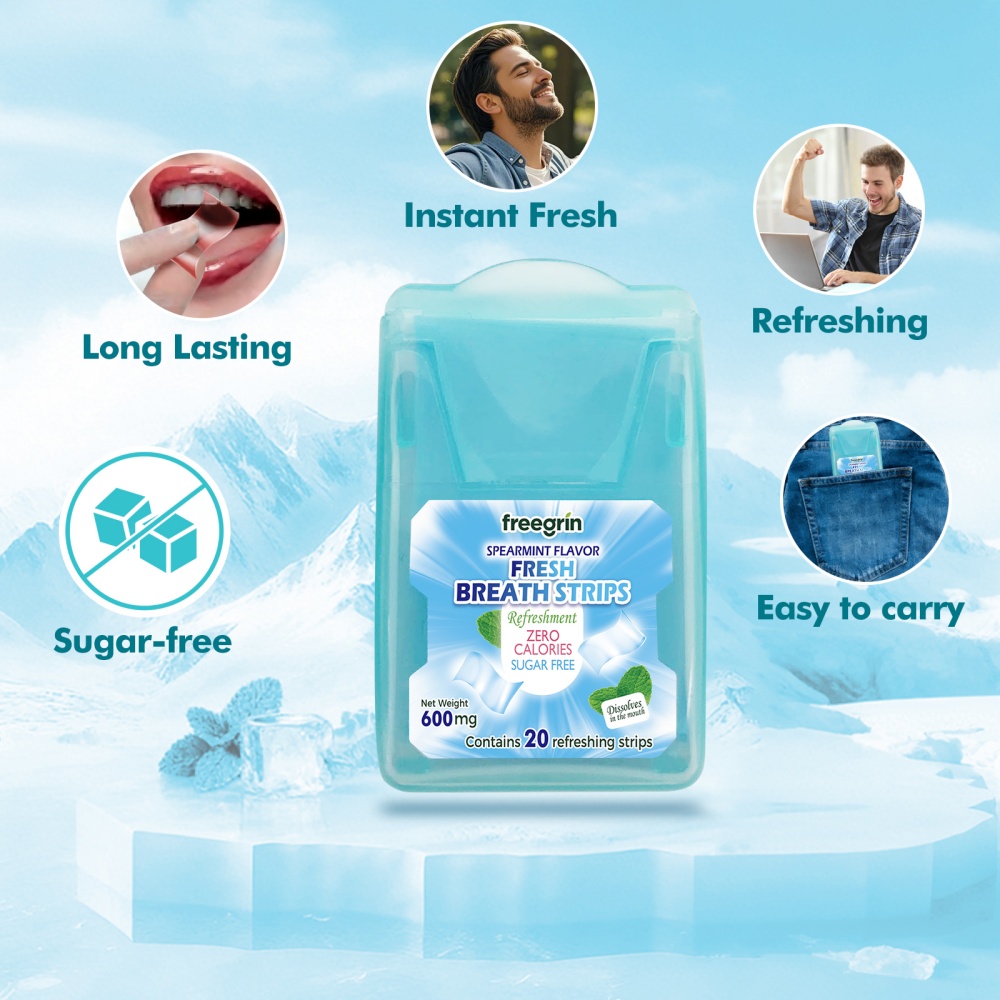 แผ่นอมรสเปียร์มิ้นต์ FREEGRIN  - Teeth Whitening Fast บทวิจารณ์และราคา