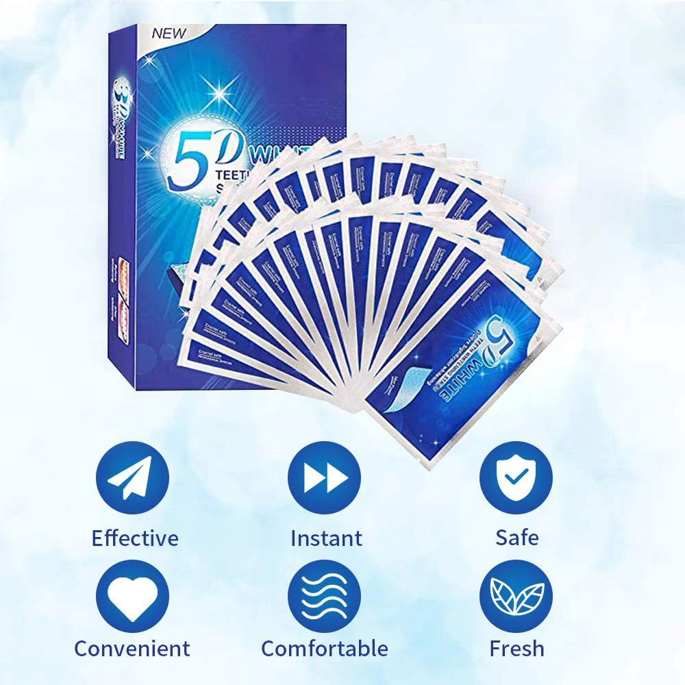 สติ๊กเกอร์ฟอกสีฟัน 3D/5D/9D แผ - Whitening Strip 3D บทวิจารณ์และราคา