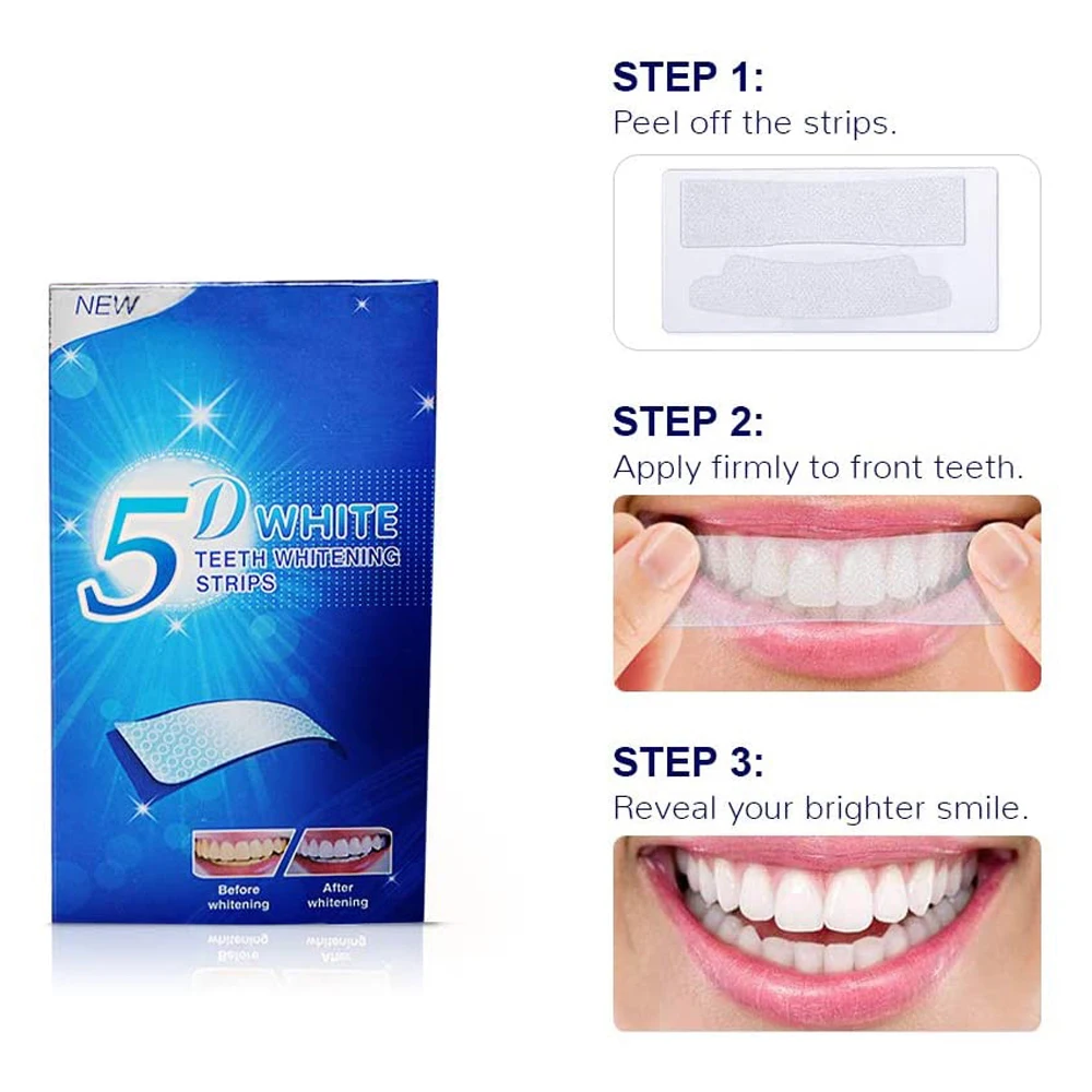 สติ๊กเกอร์ฟอกสีฟัน 3D/5D/9D แผ - Whitening Strip 3D บทวิจารณ์และราคา