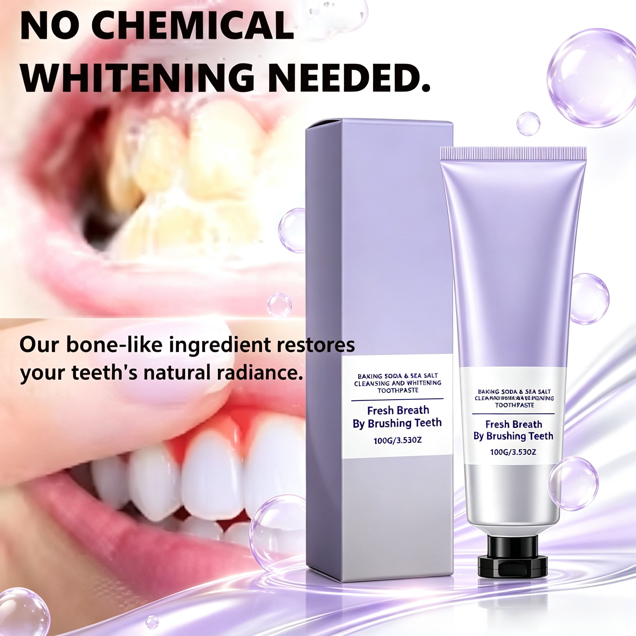 ยาสีฟันเบกกิ้งโซดาและเกลือทะเล - Teeth Whitening Baking Soda บทวิจารณ์และราคา