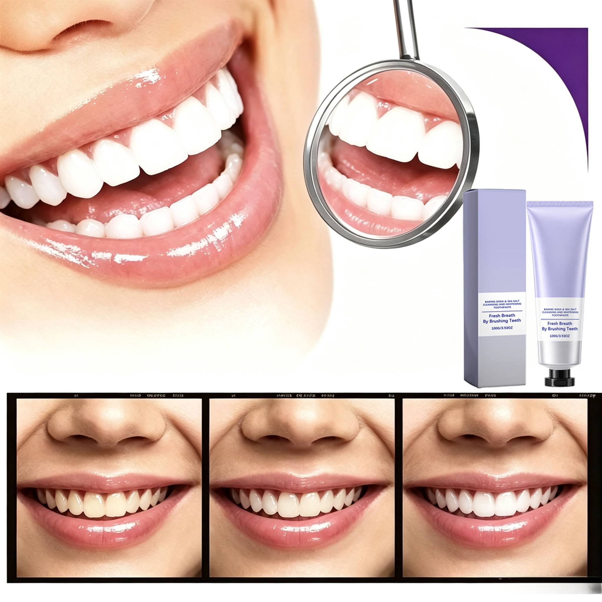 ยาสีฟันเบกกิ้งโซดาและเกลือทะเล - Teeth Whitening Baking Soda บทวิจารณ์และราคา
