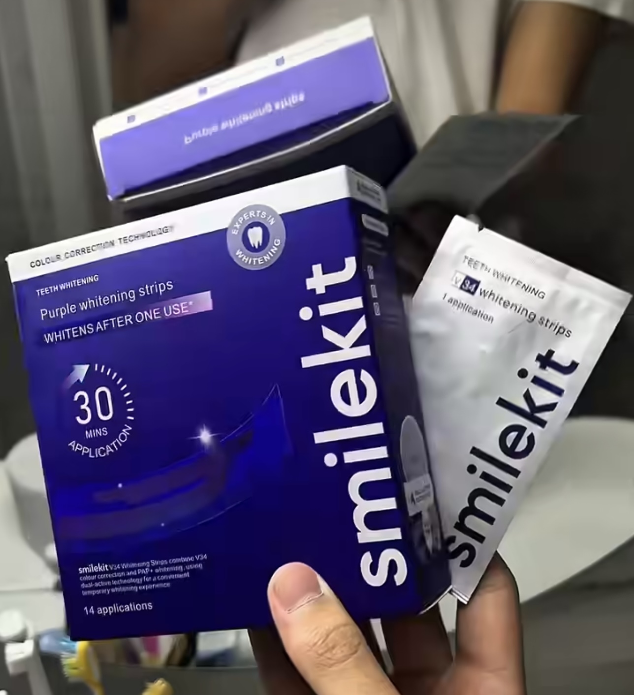 7/14 คู่ชุดแปะฟันยี่ห้อ SmileK - Teeth Whitening Quotes บทวิจารณ์และราคา