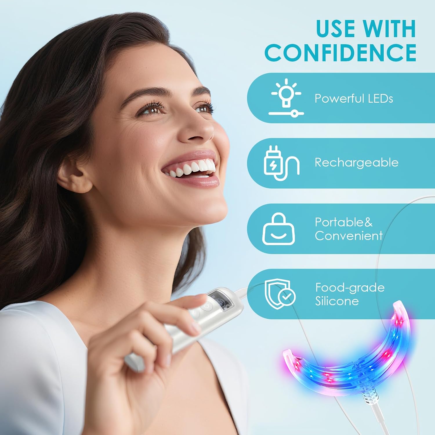 เครื่องเร่งฟอกสีฟัน 16 LED แสง - Teeth Whitening Light Kit บทวิจารณ์และราคา
