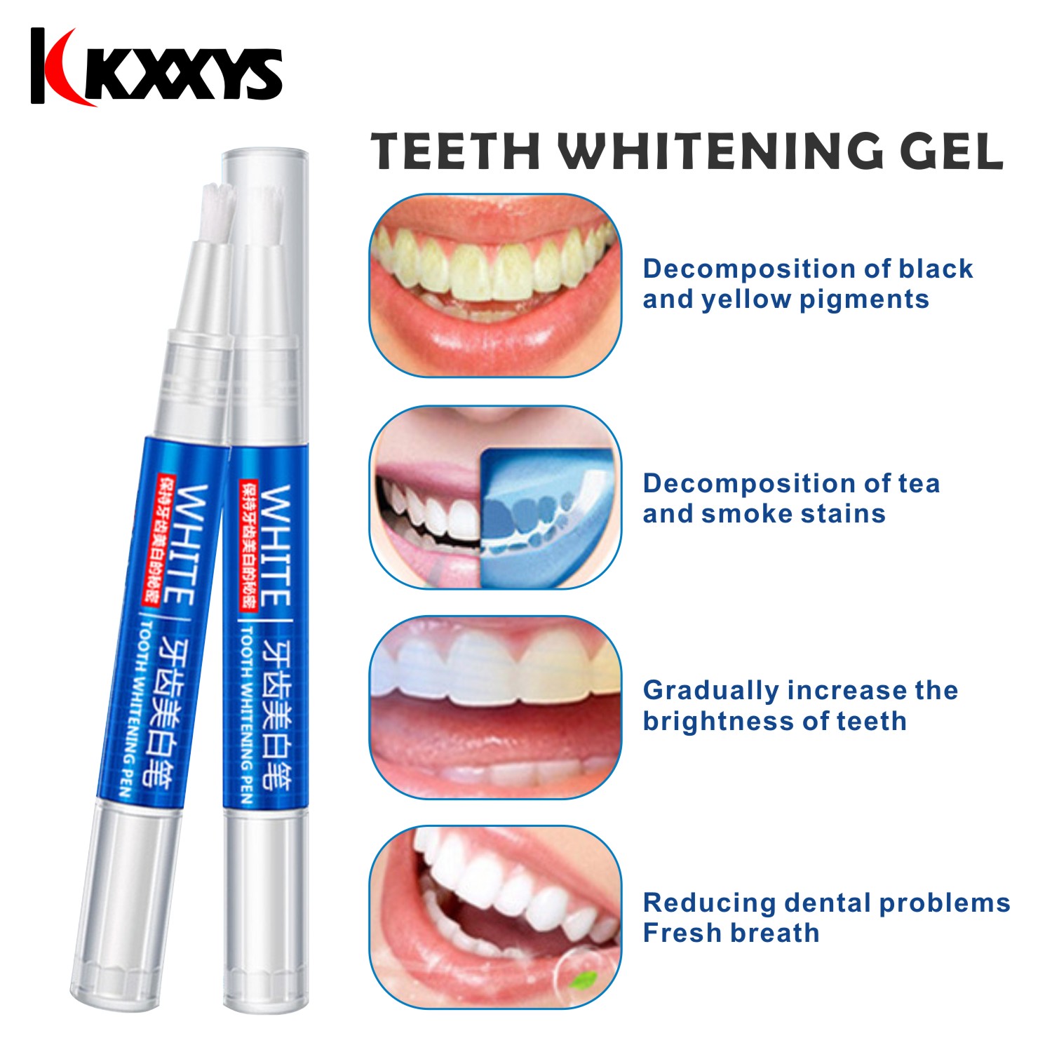 2Pcs * 3Ml ยอดนิยมฟันขาว White - Teeth Whitening Bleaching Kit บทวิจารณ์และราคา