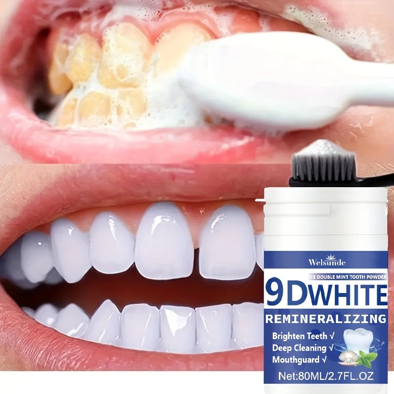 ผงฟันขาว 9D ไวท์ รีมิเนอรัลไลซ - Teeth Whitening Zimba บทวิจารณ์และราคา