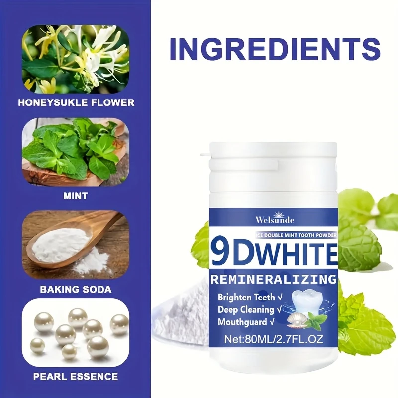 ผงฟันขาว 9D ไวท์ รีมิเนอรัลไลซ - Teeth Whitening Zimba บทวิจารณ์และราคา