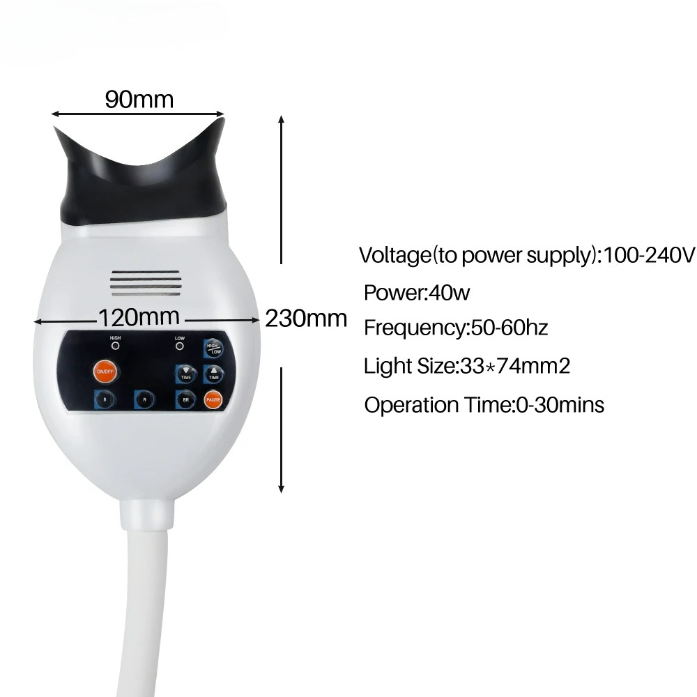 เครื่องเร่งฟอกสีฟัน LED ปรับได - Teeth Whitening Free บทวิจารณ์และราคา