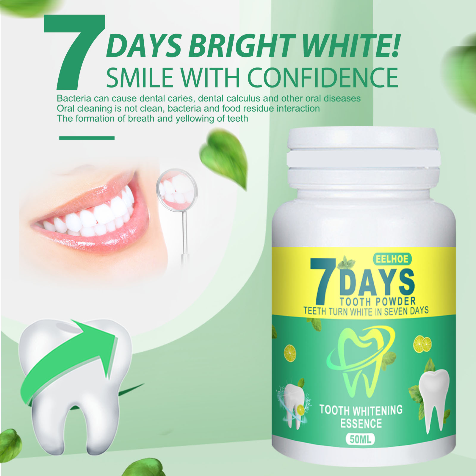 5 วันไวท์เทนนิ่งฟันผงลบคราบสีเ - Teeth Whitening Zimba บทวิจารณ์และราคา