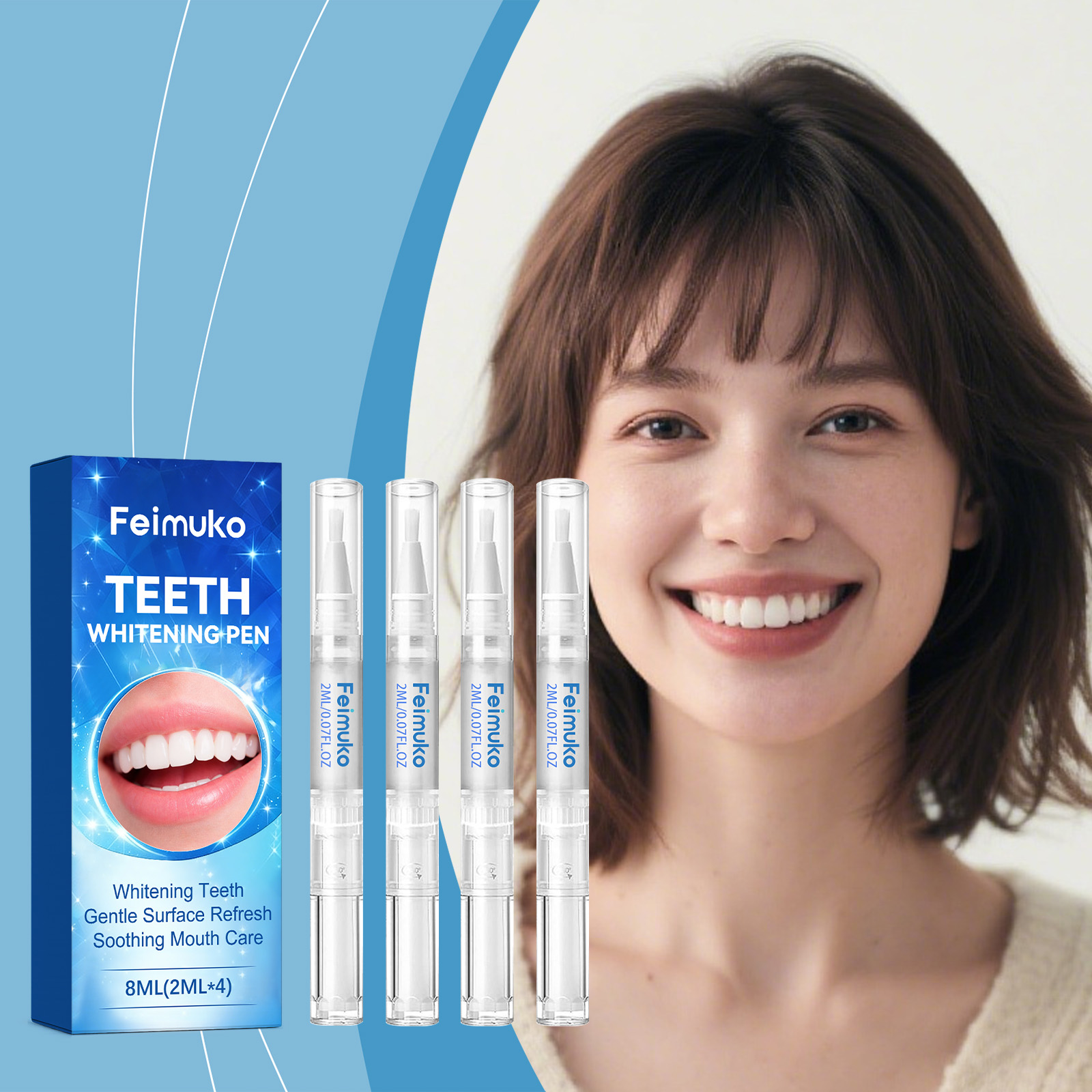 4 ชิ้น ปากกาเจลฟอกสีฟัน ขจัดคร - Teeth Whitening Bleaching Kit บทวิจารณ์และราคา
