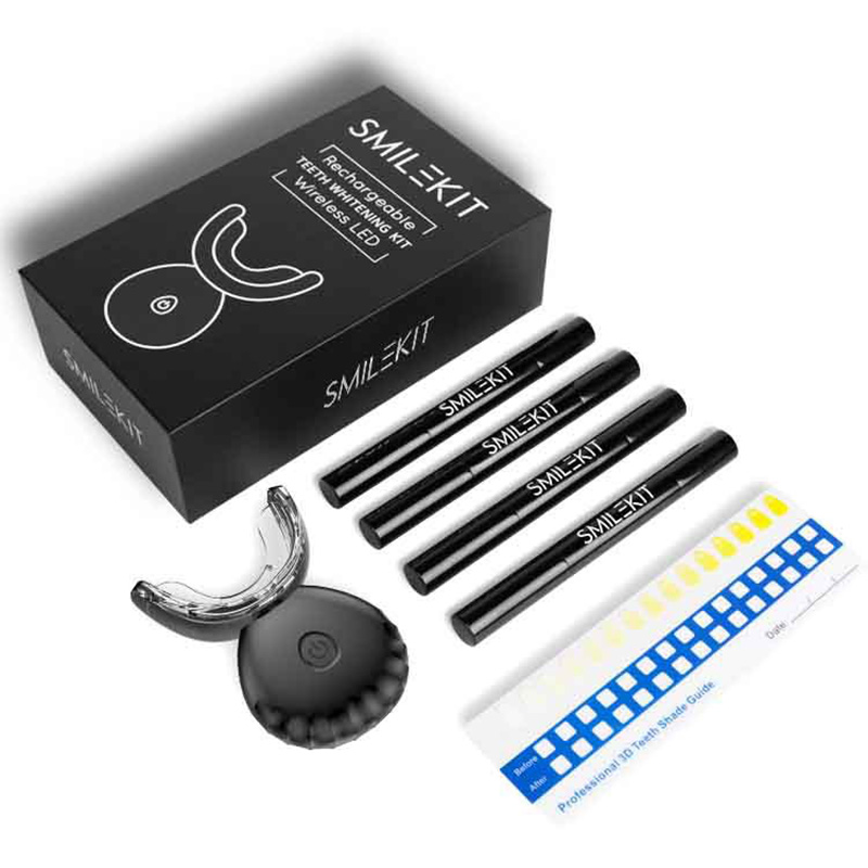 ใหม่ไฟฟ้าฟอกสีฟัน LED บ้านไร้ส - Teeth Whitening Bleaching Kit บทวิจารณ์และราคา
