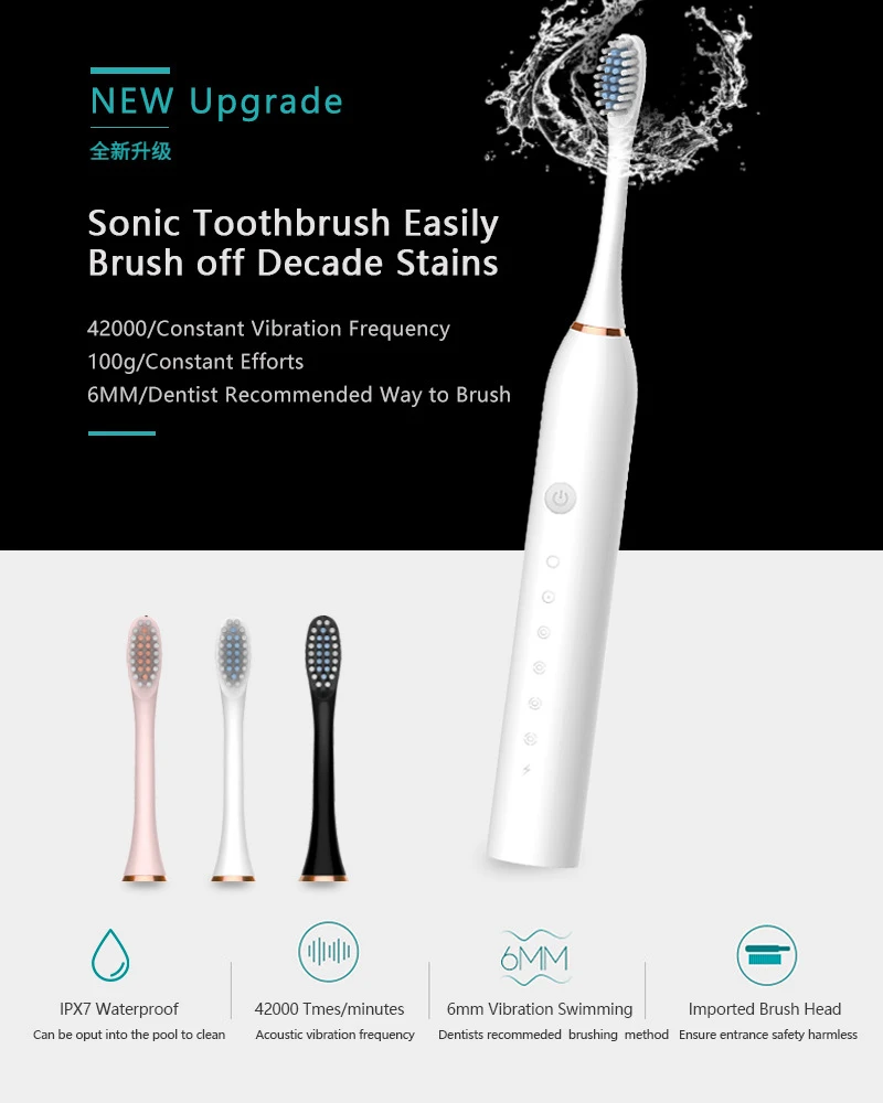 โซนิคแปรงสีฟันไฟฟ้าผู้ใหญ่สมาร - Teeth Whitening Fast บทวิจารณ์และราคา
