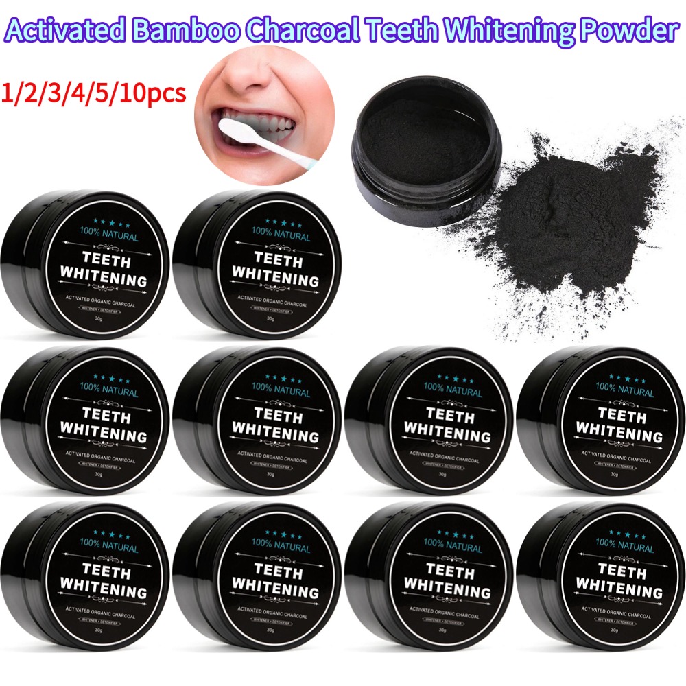 ผงฟอกสีฟัน ถ่านไม้ไผ่ออร์แกนิค - Teeth Whitening Activated Organic Charcoal บทวิจารณ์และราคา