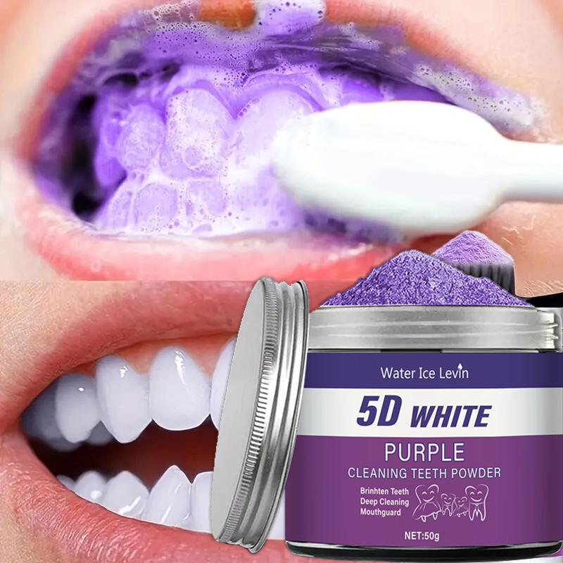 ผงฟอกสีฟันสีม่วง 50 กรัม - ผงท - Teeth Whitening Zimba บทวิจารณ์และราคา