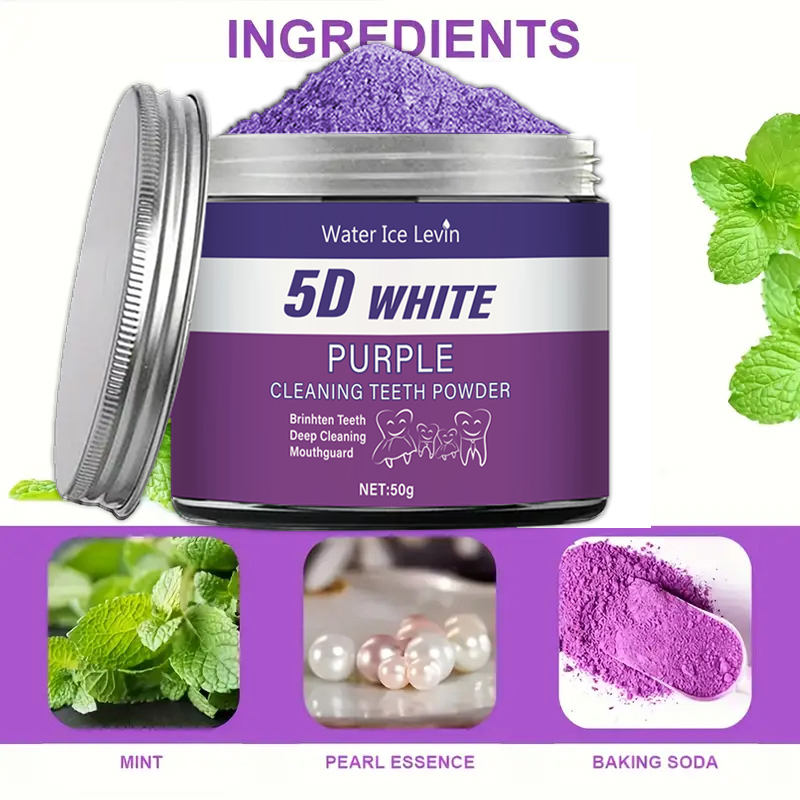 ผงฟอกสีฟันสีม่วง 50 กรัม - ผงท - Teeth Whitening Zimba บทวิจารณ์และราคา