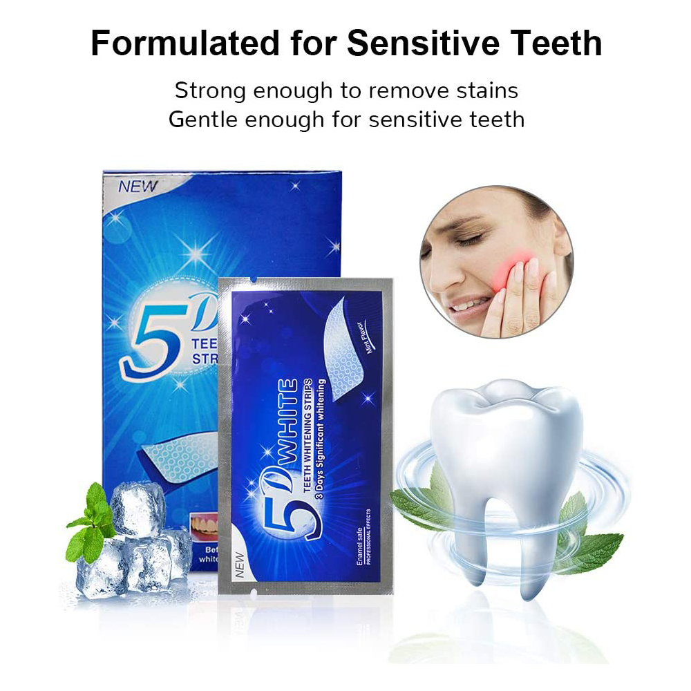 แผ่นฟอกสีฟันขาว 5D ไวท์เทนนิ่ง - Teeth Whitening Street บทวิจารณ์และราคา
