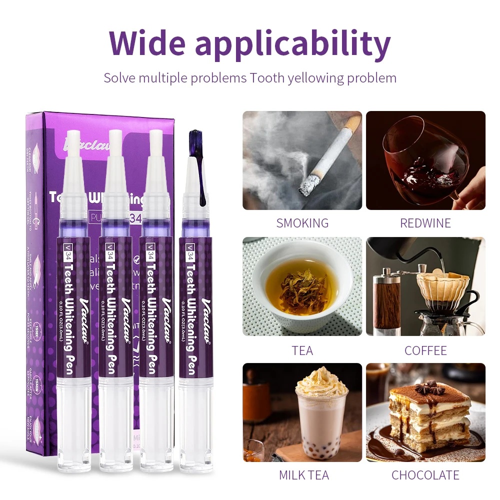 ปากกาเจลฟอกสีฟันสีม่วง วาคลาฟ  - Teeth Whitening Fast บทวิจารณ์และราคา