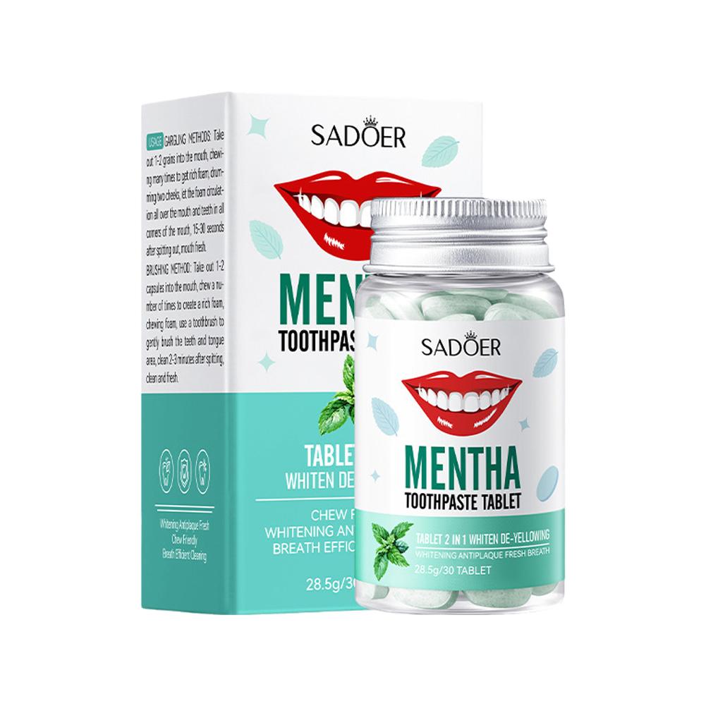 Mint Solid ยาสีฟันเม็ด Mint รส - Teeth Whitening Zimba บทวิจารณ์และราคา